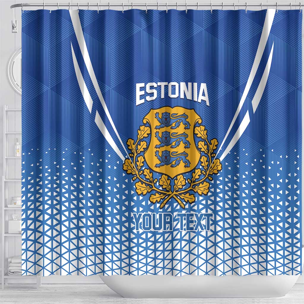 Custom Estonia Football Shower Curtain Come One Kalevipojad