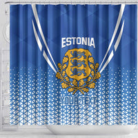 Custom Estonia Football Shower Curtain Come One Kalevipojad