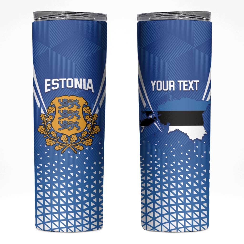 Custom Estonia Football Skinny Tumbler Come One Kalevipojad