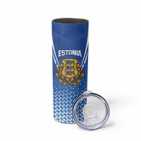 Custom Estonia Football Skinny Tumbler Come One Kalevipojad