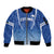 Custom Estonia Football Sleeve Zip Bomber Jacket Come One Kalevipojad