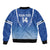 Custom Estonia Football Sleeve Zip Bomber Jacket Come One Kalevipojad