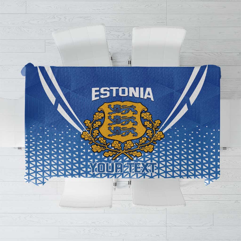 Custom Estonia Football Tablecloth Come One Kalevipojad