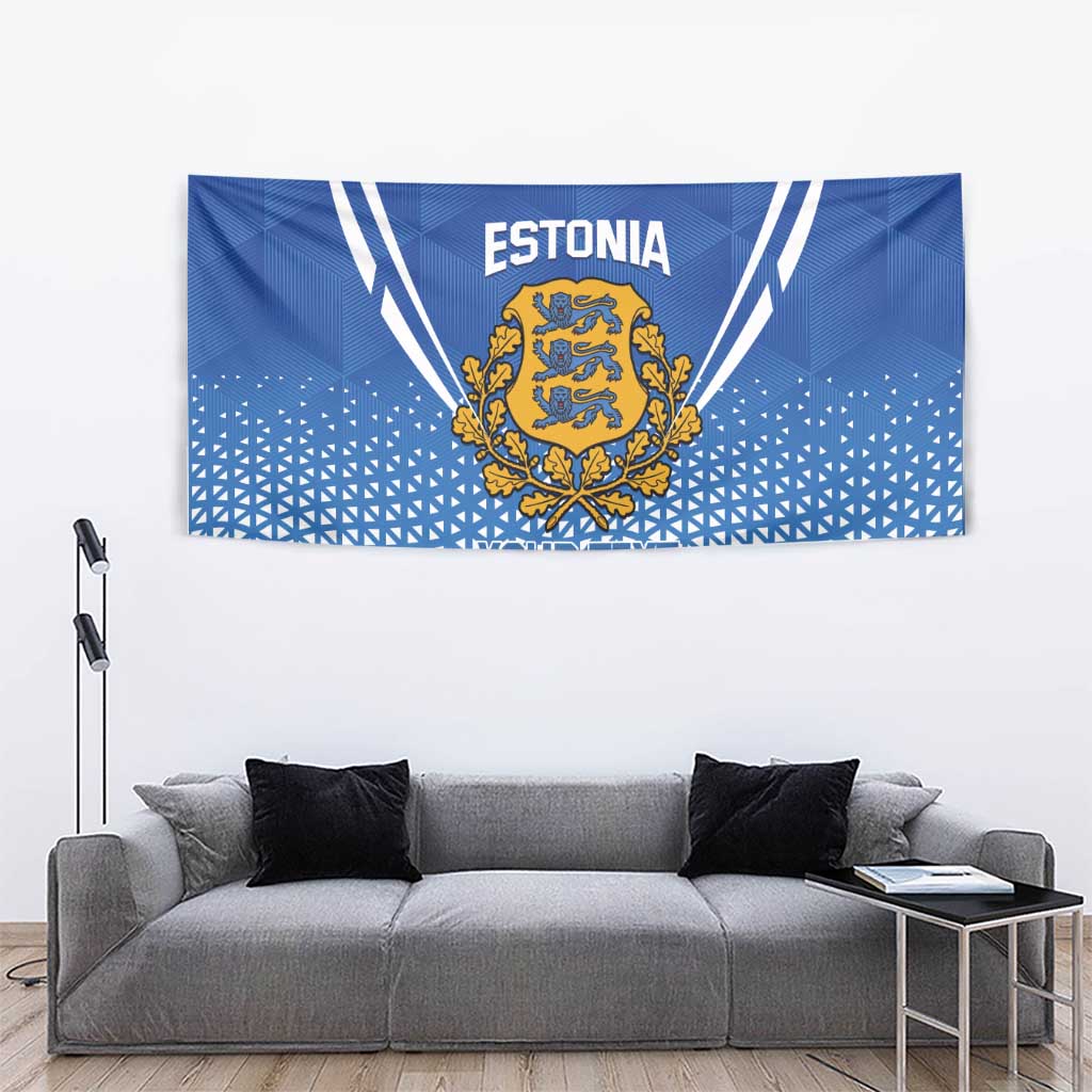 Custom Estonia Football Tapestry Come One Kalevipojad