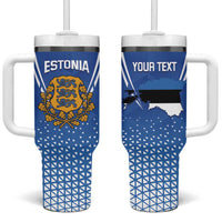 Custom Estonia Football Tumbler With Handle Come One Kalevipojad