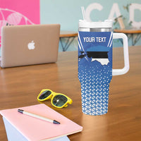 Custom Estonia Football Tumbler With Handle Come One Kalevipojad