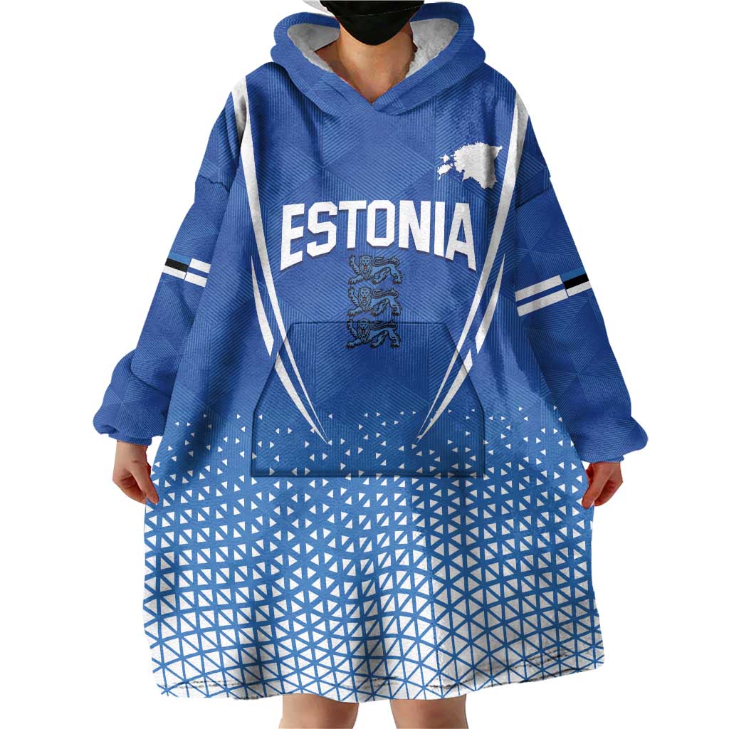 Custom Estonia Football Wearable Blanket Hoodie Come One Kalevipojad