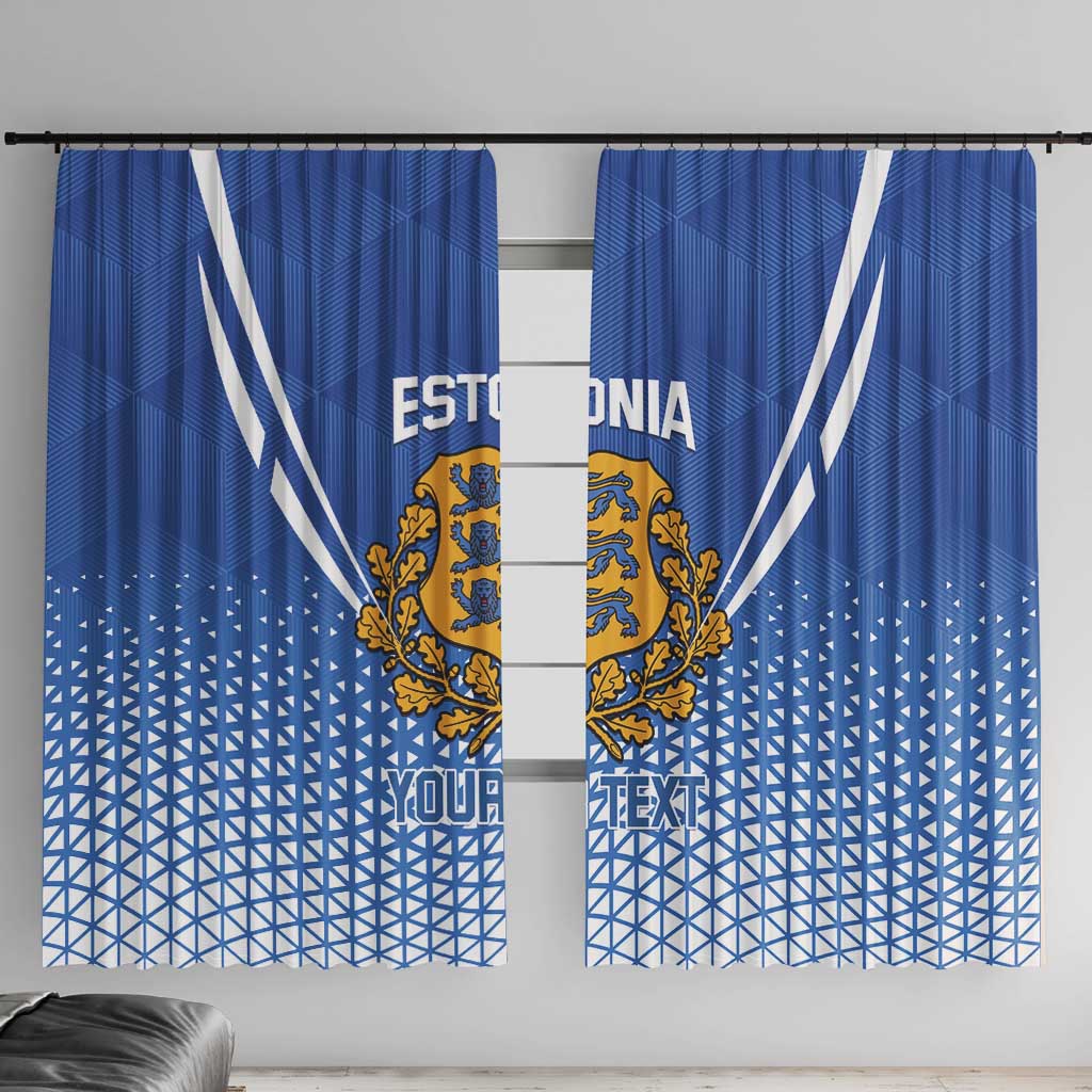 Custom Estonia Football Window Curtain Come One Kalevipojad