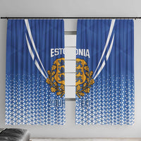 Custom Estonia Football Window Curtain Come One Kalevipojad