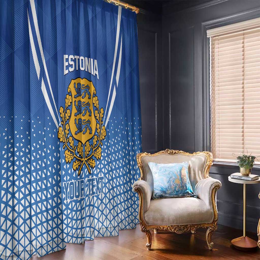 Custom Estonia Football Window Curtain Come One Kalevipojad