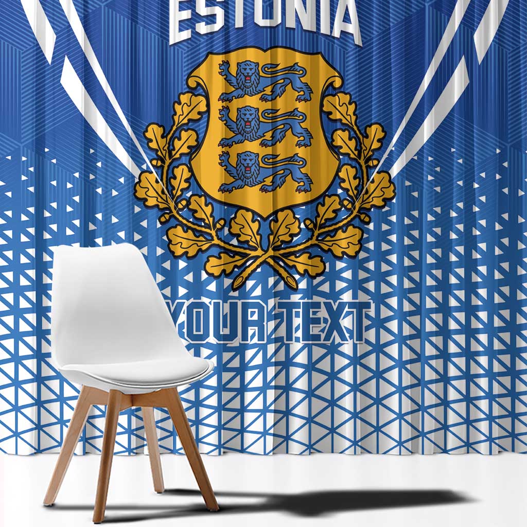 Custom Estonia Football Window Curtain Come One Kalevipojad
