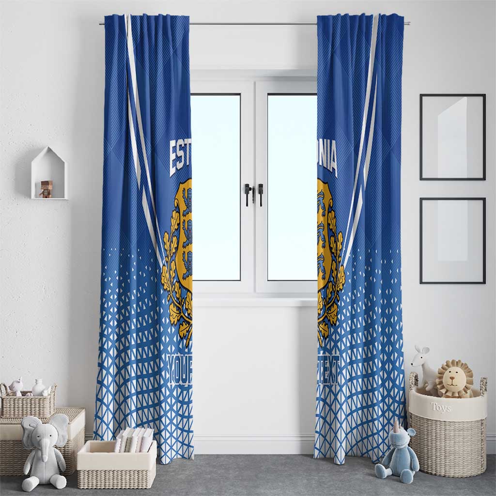 Custom Estonia Football Window Curtain Come One Kalevipojad