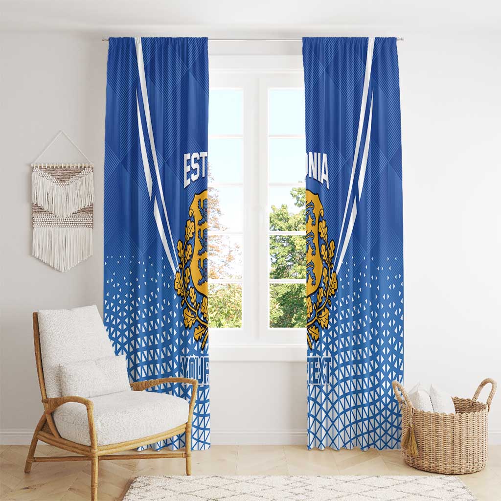 Custom Estonia Football Window Curtain Come One Kalevipojad