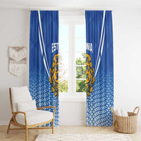 Custom Estonia Football Window Curtain Come One Kalevipojad