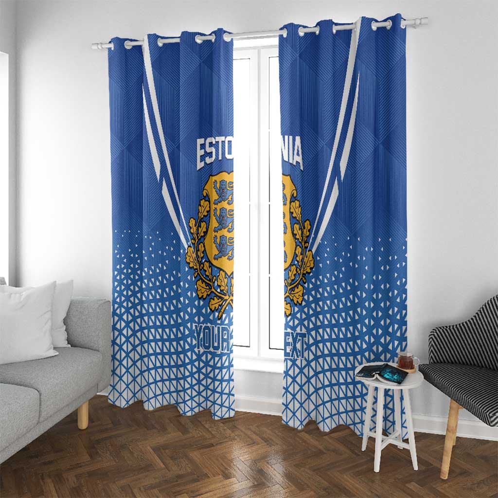 Custom Estonia Football Window Curtain Come One Kalevipojad