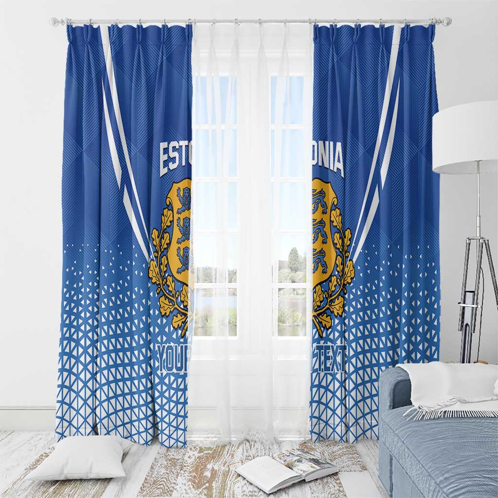 Custom Estonia Football Window Curtain Come One Kalevipojad