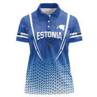 Custom Estonia Football Women Polo Shirt Come One Kalevipojad