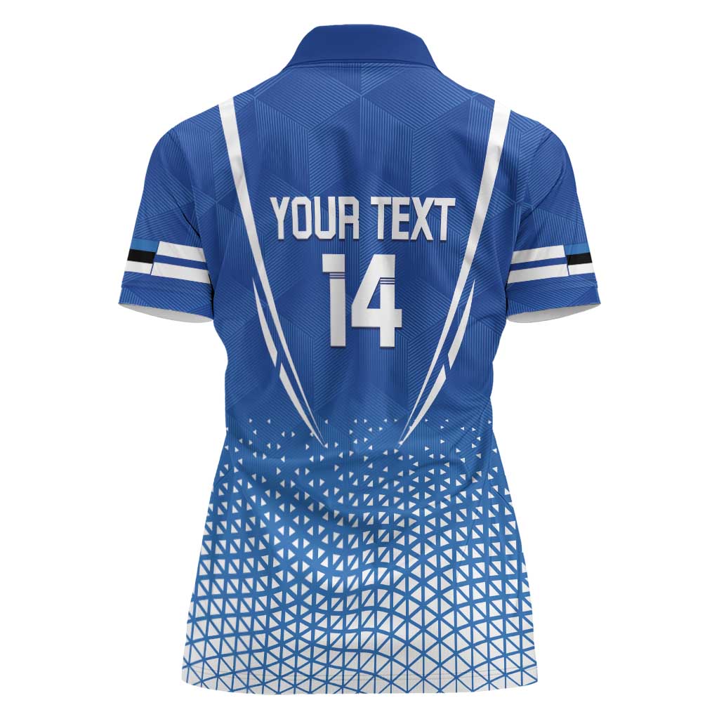 Custom Estonia Football Women Polo Shirt Come One Kalevipojad