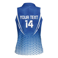 Custom Estonia Football Women Sleeveless Polo Shirt Come One Kalevipojad