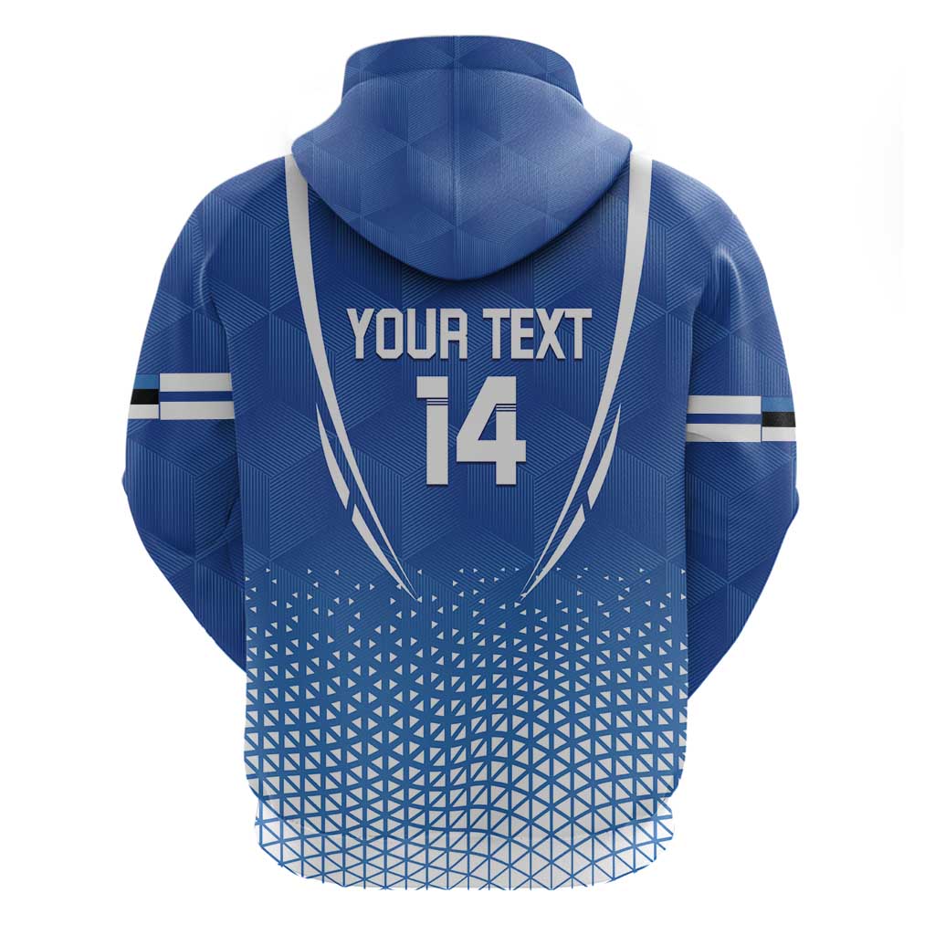 Custom Estonia Football Zip Hoodie Come One Kalevipojad