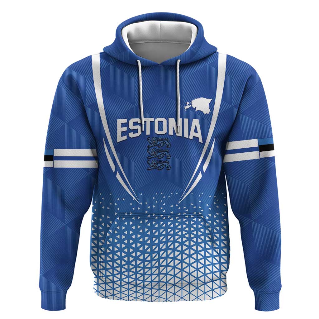 Custom Estonia Football Zip Hoodie Come One Kalevipojad