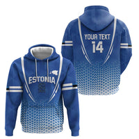 Custom Estonia Football Zip Hoodie Come One Kalevipojad