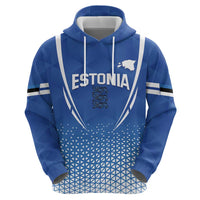 Custom Estonia Football Zip Hoodie Come One Kalevipojad