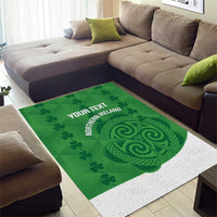 Custom Northern Ireland Area Rug Go Green and White Army