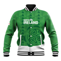 Custom Northern Ireland Baseball Jacket Go Green and White Army