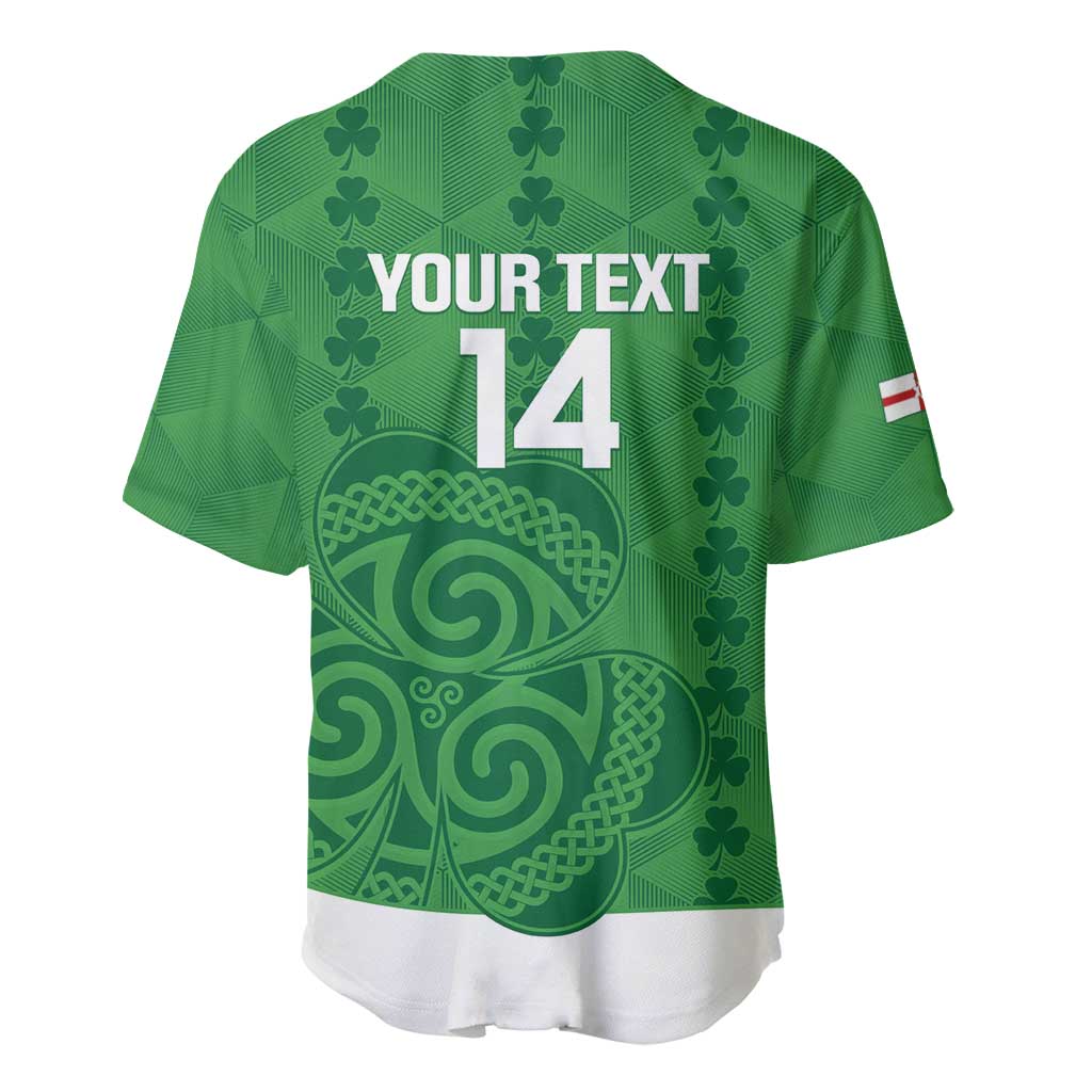 Custom Northern Ireland Baseball Jersey Go Green and White Army
