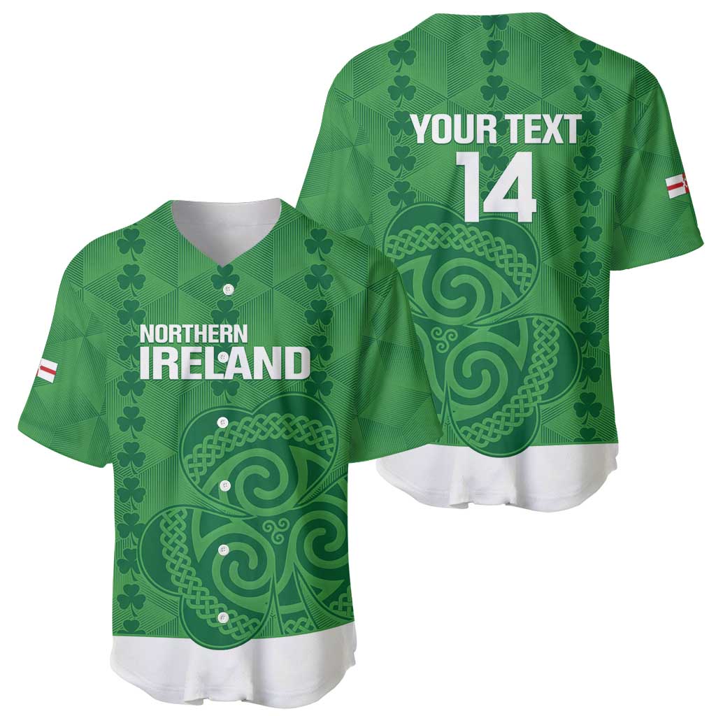 Custom Northern Ireland Baseball Jersey Go Green and White Army