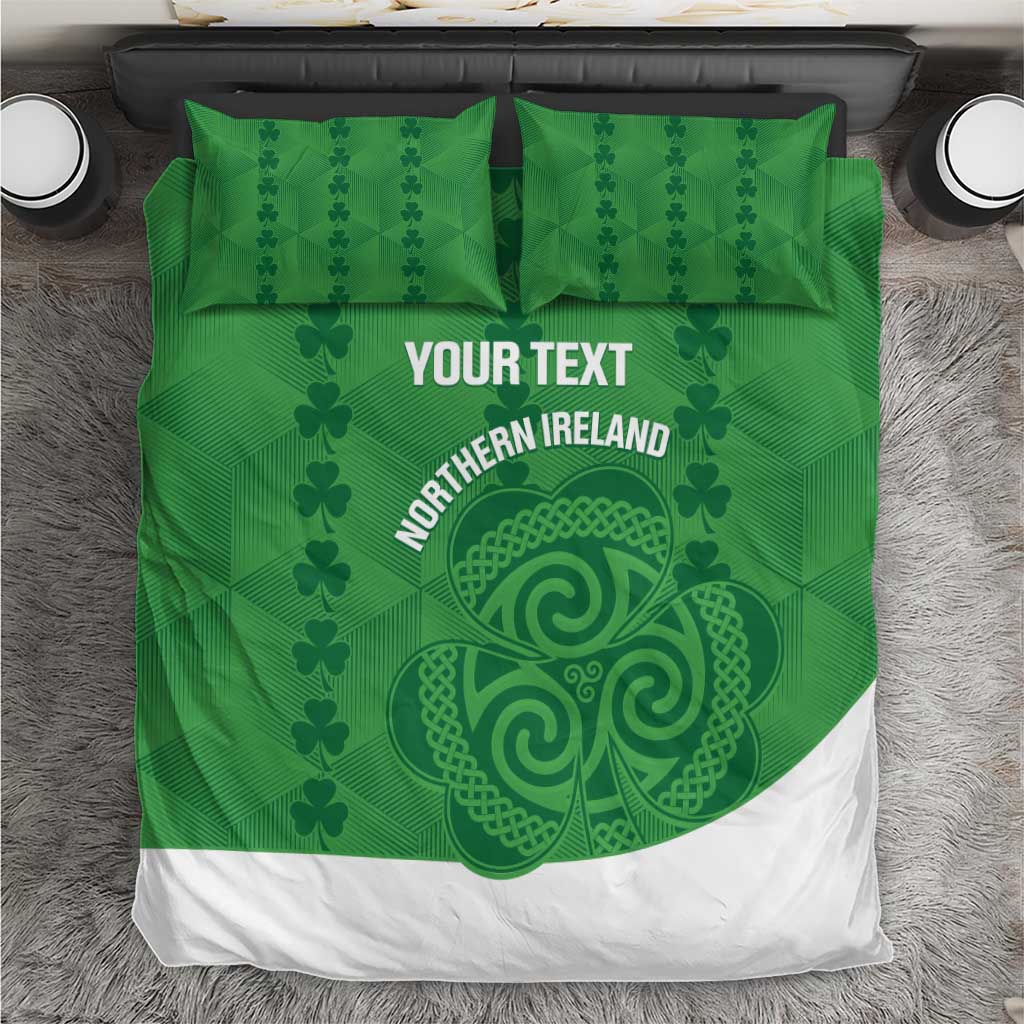 Custom Northern Ireland Bedding Set Go Green and White Army