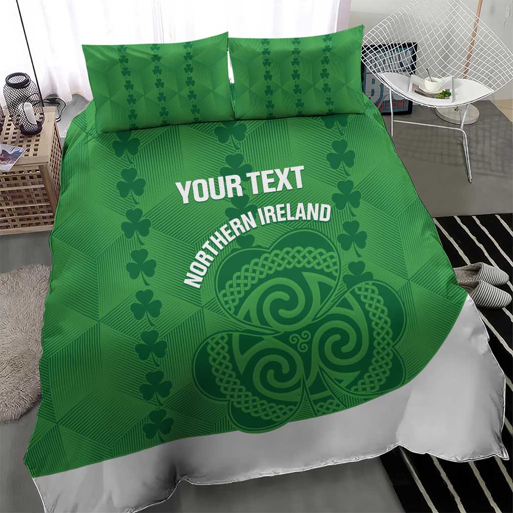 Custom Northern Ireland Bedding Set Go Green and White Army