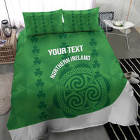 Custom Northern Ireland Bedding Set Go Green and White Army