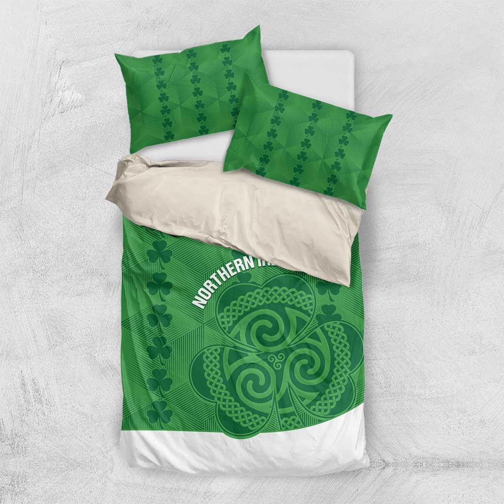 Custom Northern Ireland Bedding Set Go Green and White Army