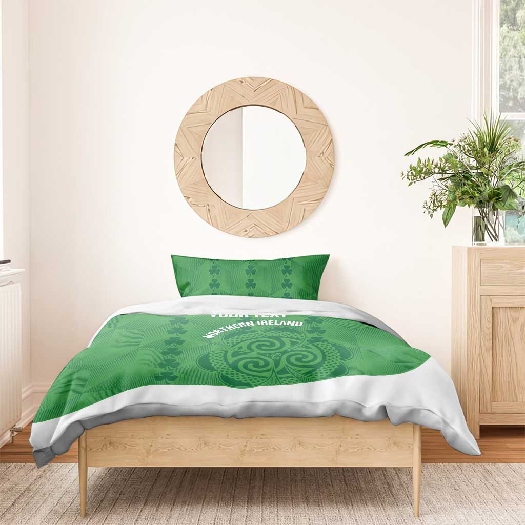Custom Northern Ireland Bedding Set Go Green and White Army