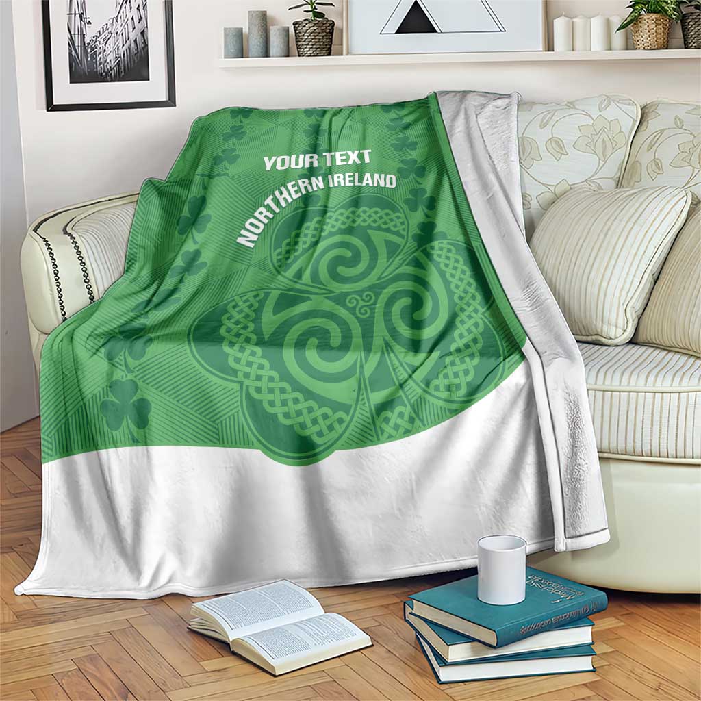 Custom Northern Ireland Blanket Go Green and White Army