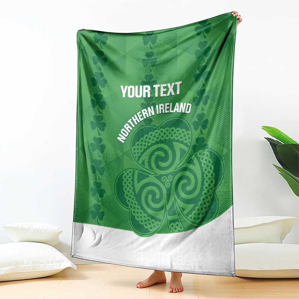 Custom Northern Ireland Blanket Go Green and White Army