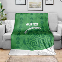 Custom Northern Ireland Blanket Go Green and White Army