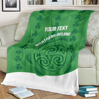 Custom Northern Ireland Blanket Go Green and White Army
