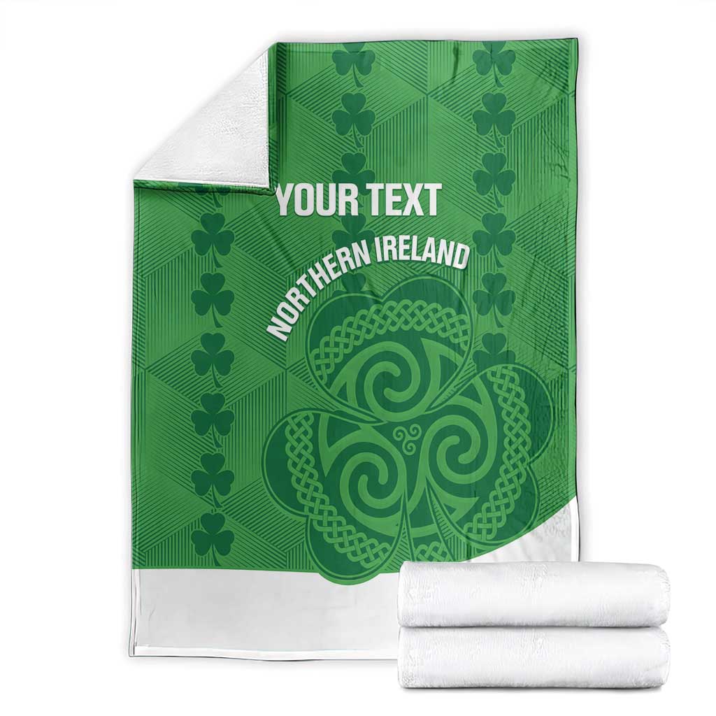 Custom Northern Ireland Blanket Go Green and White Army