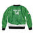 Custom Northern Ireland Bomber Jacket Go Green and White Army
