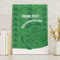 Custom Northern Ireland Canvas Wall Art Go Green and White Army