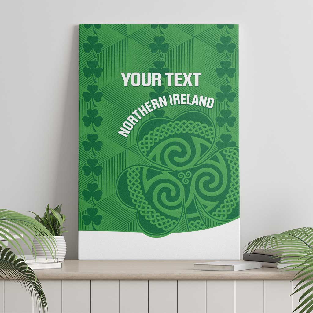 Custom Northern Ireland Canvas Wall Art Go Green and White Army