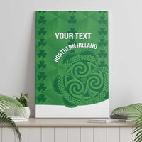 Custom Northern Ireland Canvas Wall Art Go Green and White Army