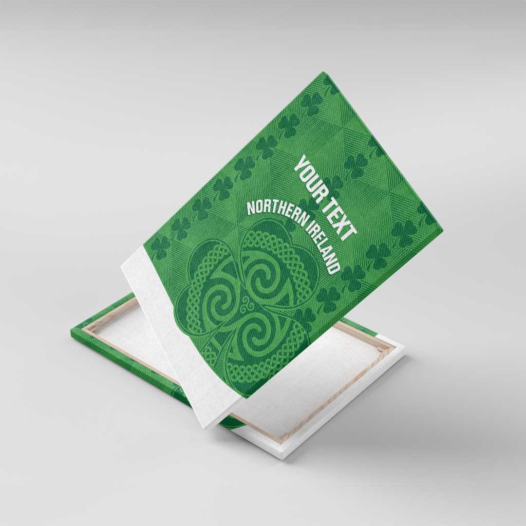 Custom Northern Ireland Canvas Wall Art Go Green and White Army