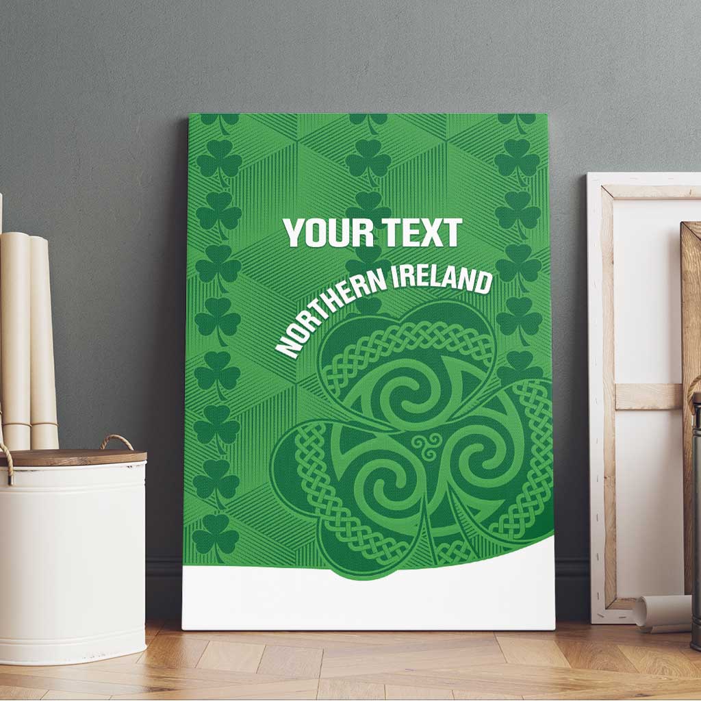 Custom Northern Ireland Canvas Wall Art Go Green and White Army