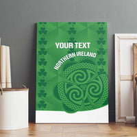 Custom Northern Ireland Canvas Wall Art Go Green and White Army