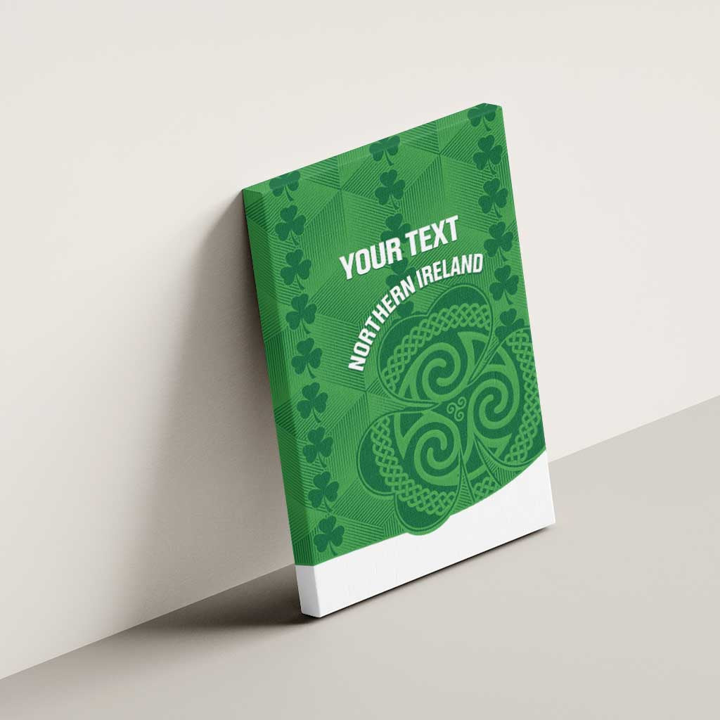 Custom Northern Ireland Canvas Wall Art Go Green and White Army
