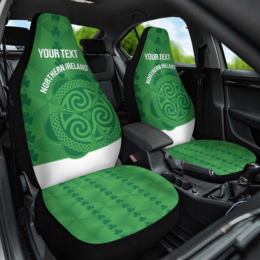 Custom Northern Ireland Car Seat Cover Go Green and White Army